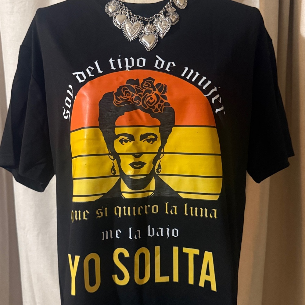 Black Frida Khalo Graphic Women's Top